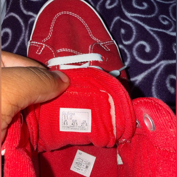 Red/White Platform Vans Women’s Sz 11 - Picture 9 of 11